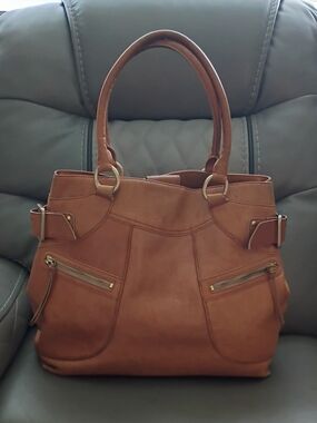 Vintage DKNY Leather Hobo Shoulder Bag